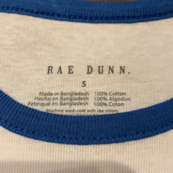 RAE DUNN "RED WHITE & CUTE" pajama set size 5 NWT - Picture 2 of 4